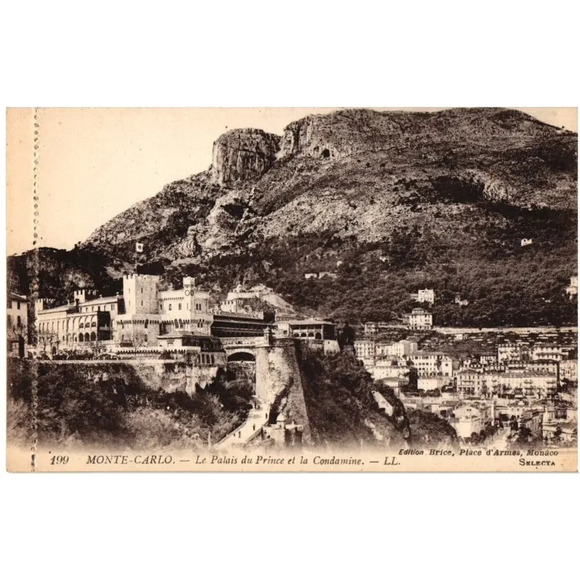 199 Monte-Carlo. - Le Palais Du Prince Et La Condamine. Ll. Monaco Postcard - Picture 1 of 2